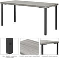 thumbnail image 7 of GAOMON 3 Piece Dining Table Set for 4,Kitchen Table and Benches,3 Piece Rectangle Dining Table Set for 4-6,Kitchen Table Set for Small Space, Apartment, Studio, Rustic Gray, 7 of 7