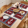 thumbnail image 5 of Independence Day Placemats Set of 4, America Flag Star Ocean Lighthouse Anchor Rudder Non-Slip Place Mats Washable Table Mats for Kitchen Dining Table Decorations Indoor/Outdoor, 5 of 9