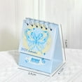 thumbnail image 3 of Comefolife Mini Desk Calendar, from November 2024 to December 2025 Mini Standing Calendar Tiny Desk Calendar Standing Flip Desktop Calendar for Home Office School (White), 3 of 9