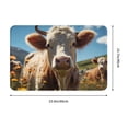 thumbnail image 3 of Daiia Prairie Flower Cow Front Door Mat, Heavy Duty Durable Welcome Mat for Outdoor Indoor, Dirt Trapper Waterproof Super Absorbent Door Mat, 16" x 24", 3 of 9