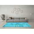 thumbnail image 3 of Ahgly Company Indoor Square Patchwork Light Blue Transitional Area Rugs, 4' Square, 3 of 4
