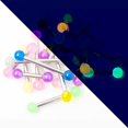 thumbnail image 1 of 20 Straight Piercing Barbells - Glitter, Acrylic, UV Glow - Assorted GA/Lengths, 1 of 3