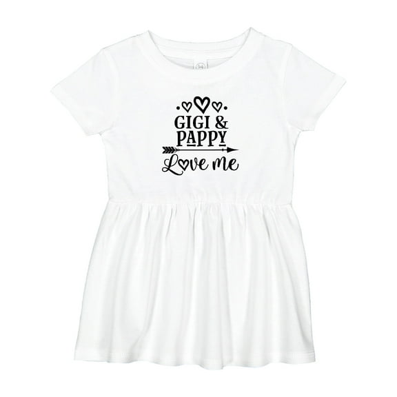 Inktastic Gigi and Pappy Love Me Girls Baby Dress