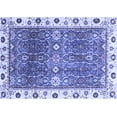 thumbnail image 1 of Ahgly Company Machine Washable Indoor Rectangle Oriental Blue Traditional Area Rugs, 7' x 9', 1 of 4
