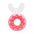 thumbnail image 1 of 4 Cepillos De Dientes Manuales En Forma De U Para Niños, Limpieza Bucal Para Niños, Color Rosa Bebé, De 2 A 6 Años 4 piezas, 1 of 8