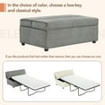 thumbnail image 6 of Euroco Twin Size Folding Ottoman Sleeper Bed with Mattress Convertible Guest Bed, Dark Gray, 6 of 9
