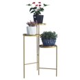 thumbnail image 5 of O'force Tri-Level Metal Plant Stand Gold, 5 of 7