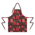 thumbnail image 2 of Pioneer Flower Floral Print Pattern Apron for Women and Men, Cotton Linen Waterproof with Pockets, Adjustable, 33x27 Inch for Kitchen, Gardening, BBQ, Salon, 2 of 6