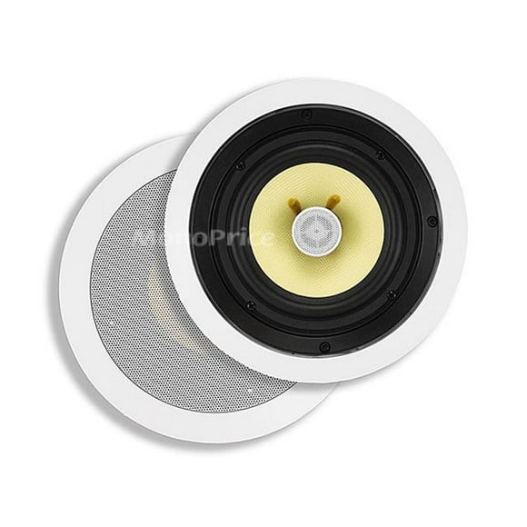 Monoprice 4103 6.50 inches Kevlar 2-Way In-Ceiling Speakers Pair - 60W Nominal&#44; 120W Max.