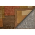 thumbnail image 3 of Feizy Keystone Transitional Color Block, Green/Brown/Orange, 4' x 6' Accent Rug Sheen Handmade Fade Resistant Mid-Century Modern Patchwork Floor Rug for Living room Bedroom, 3 of 8