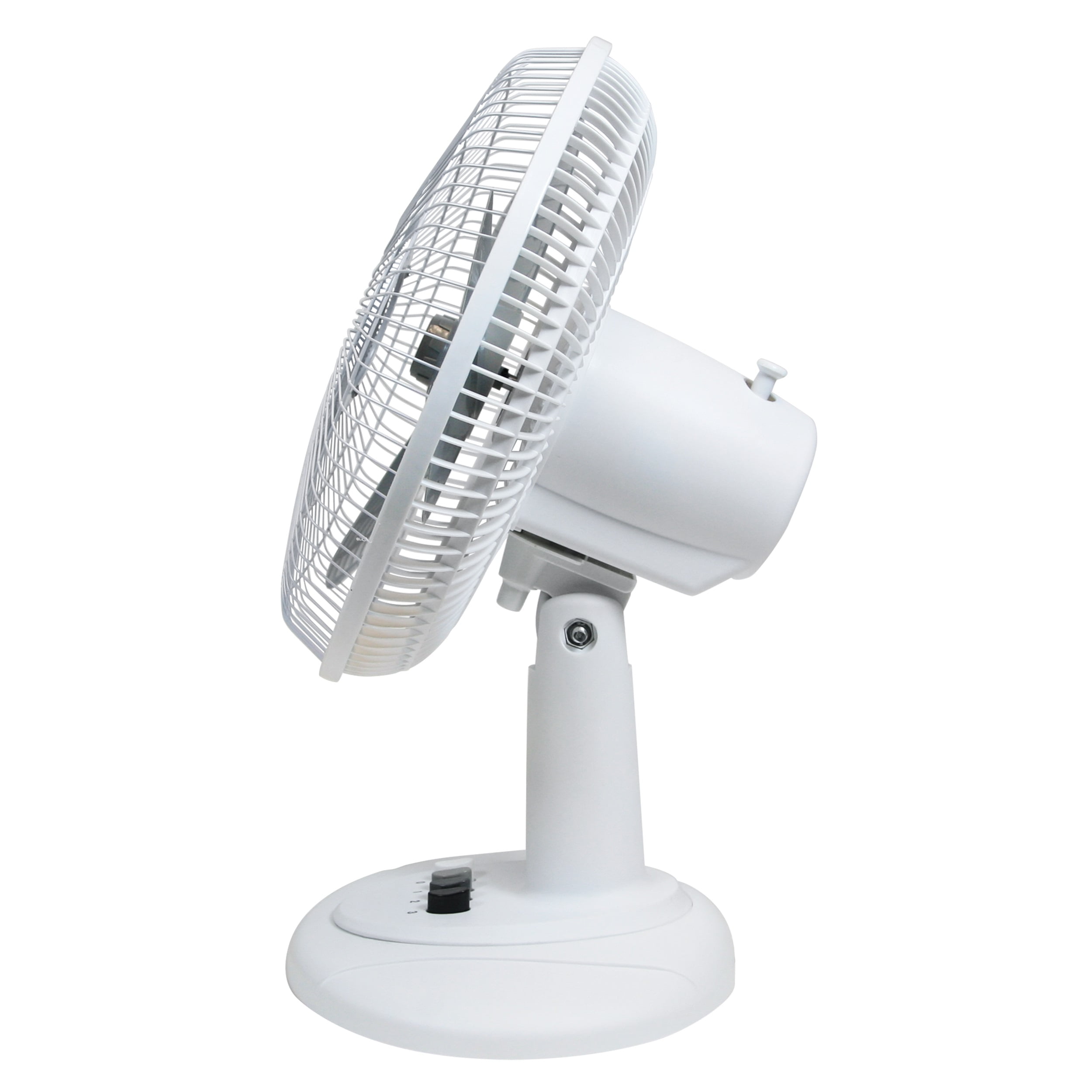 Comfort Zone 16" Oscillating Table Fan with Adjustable Tilt, White