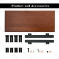 thumbnail image 3 of FRMSAET Office Furniture Accessories Home Hardware 24/30 inches Keyboard Drawer Tray Wood Holder Under Desk with Adjustable Height slide . (30 inches,Cherry), 3 of 8