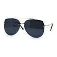 thumbnail image 3 of Mens Airforce Double Metal Bridge Rimless Officer Sunglasses Gold Black, 3 of 4
