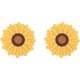 thumbnail image 1 of Posavasos de silicona con diseño de girasol, paquete de 2, posavasos de goma suave con diseño floral, protegen los muebles de marcas de agua o daños, posavasos antideslizantes (4", amarillo), 1 of 4