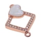 thumbnail image 4 of 1 Unidades De Latón Cuadrado Diseñado Conectores Colgantes Collar Joyería Hallazgos Accesorios Conector Para DIY Suministros Oro rosa + blanco, 4 of 6