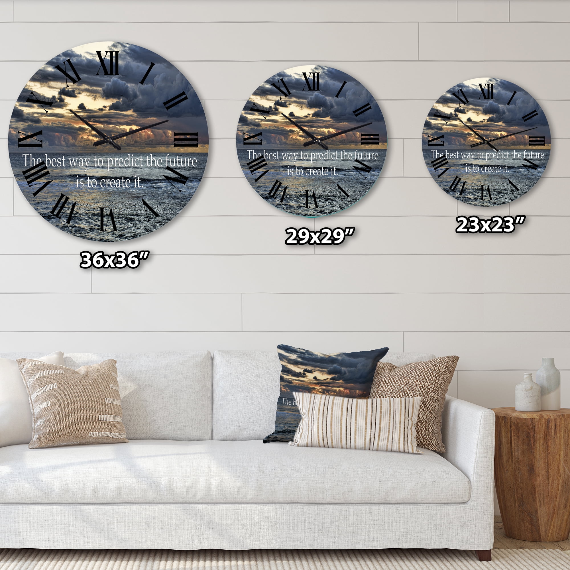 Designart 1 in Coastal Wall Clock