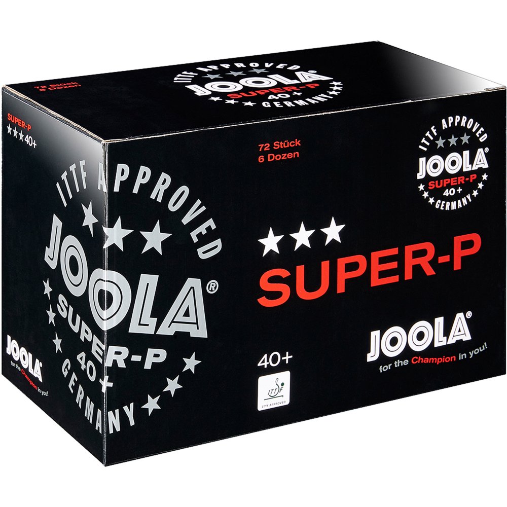 JOOLA SuperP 40+ Poly 3Star Table Tennis Balls (72 Count) White