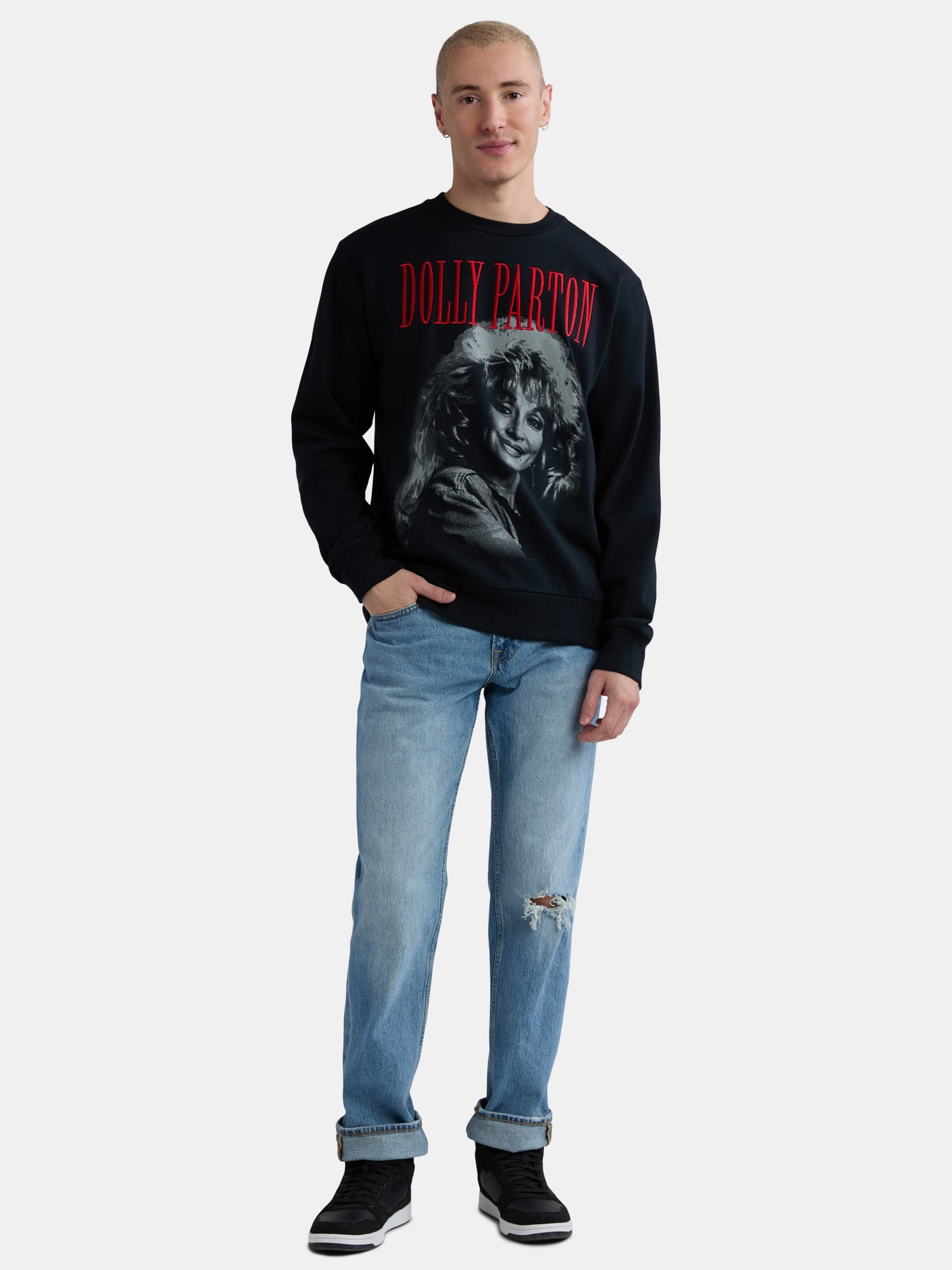 Dolly Parton Men's and Big Men's Graphic Sweatshirt, Sizes S-3XL