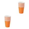 thumbnail image 2 of wolftale 50piece Non-toxic Disposable Cups Food Grade Tear-resistant Smooth Line Durability Party Paper Cups orange 2Set, 2 of 6