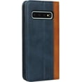 thumbnail image 6 of for Samsung Galaxy S10 Wallet Case,Premium PU Leather Flip Folio Case with Card Slot,Kickstand Holder Magnetic Closure [TPU Shockproof Interior Protective Case] for Galaxy S10,Blue+Khaki, 6 of 8