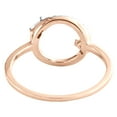 thumbnail image 4 of 14K Rose Gold Baguette Diamond Geometric Cluster Band Open Circle Ring 1/8 CT., 4 of 5