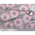 thumbnail image 2 of Soimoi Cotton Cambric Fabric Floral Block Print Sewing Fabric Yard 56 Inch Wide, 2 of 3