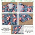 thumbnail image 6 of HAPPY BAY Mens Hawaiian Shirts Short Sleeve Button Down Shirt Men's 4th of July Holiday Shirts Summer Beach Casual Aloha Patriotic Shirts for Men Funny 3XL Freedom Stars, Grey Dad, 6 of 6