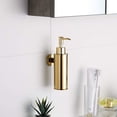 thumbnail image 2 of ABPETE Soap Dispenser Stainless Steel 304 Gold Wall Mount Liquid and Soap Dispenser Round for Kitchen and Bathroom, 2 of 8