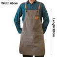 thumbnail image 2 of Delantal de bolsillo grande con correa para el hombro, delantal de cocina para cocinar, hornear, restaurante, ropa de trabajo, 2 of 7