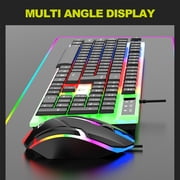 Tsuinz Wired Gaming Keyboard and Mouse Combo with Led Light for PC Laptop Xbox 1 PS4, Black
