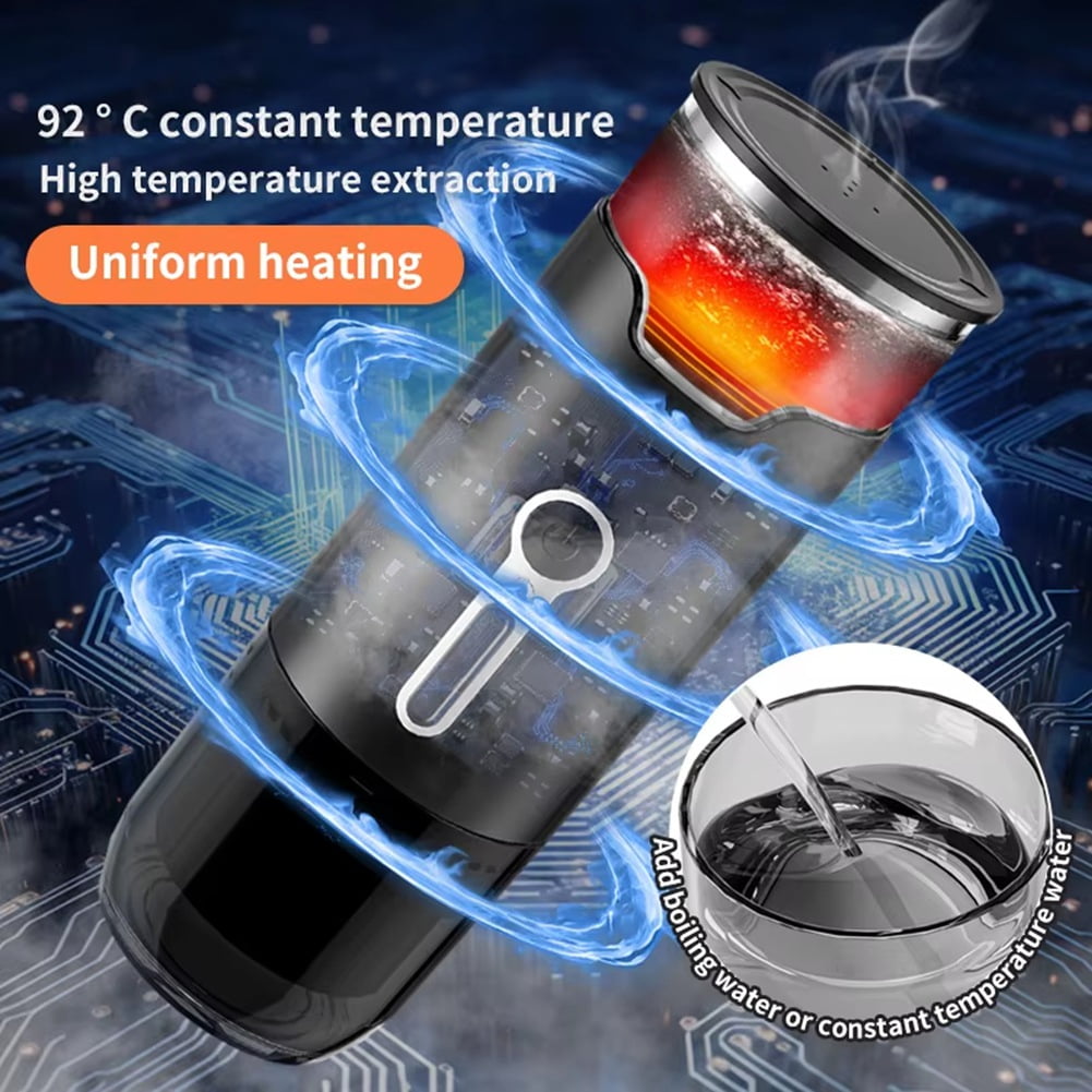 Compact Electric Coffee Maker,Portable Capsule & Powder Brewer,Ideal for Travel &  Use,Quick Brewing Technology