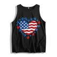 thumbnail image 4 of Independence Day Patriotic Tank Tops for Womens, Summer Round Neck Tee Sleeveless Shirts Usa Flag Star Stripe Camsiole Vintage Causal Vest Going Out Holiday Beach Party Camis Tunics Tee Outfits, 4 of 4