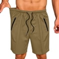 thumbnail image 2 of Men's Quick Dry Mesh Athletic Shorts, Casual Elastic Waist Drawstring Workout Shorts with Zipper Pockets, Lightweight Breathable Gym Running Sports Shorts for Men, Summer Loose Fit Activewear Shorts, 2 of 7