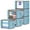 6 Pack:90L Blue, variant on Fuebueo Storage Bags Blanket Clothes Organization and Storage Containers for Comforters,Bedding, Foldable Organizer with Reinforced Handle,Sturdy Zippers