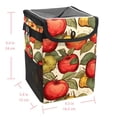 thumbnail image 5 of Fruit Foldable Car Trash Bin with Lid, Leak-proof Mini Trash Can for Car, Hanging Storage Bag Included, 5 of 6