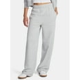 thumbnail image 2 of No Boundaries Soft Fleece Wide Leg Pants, 30” Inseam, 1 or 2-Pack, Women’s XXS-4X, 2 of 7