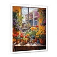 thumbnail image 2 of Designart "Summer Flowers from Farmhouse Windows IV" Floral Framed Wall Art - Traditional Yellow Window Living Room Framed Canvas Art, 2 of 6