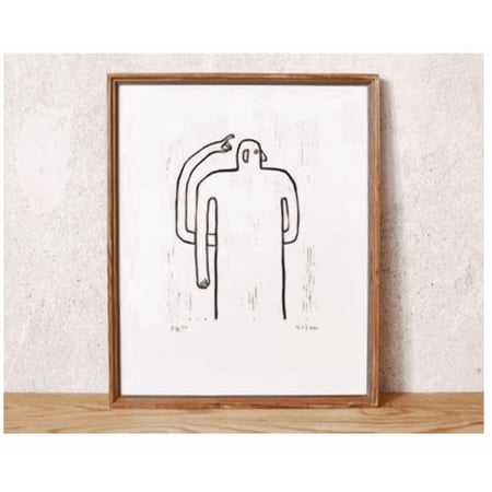 Person 1 Original Linocut Limited Edition Print Poster Home Decor Office Wall Art