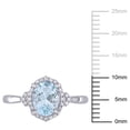 thumbnail image 2 of Everly Women's Aquamarine 10K White Gold Engagement Ring, 2 of 7