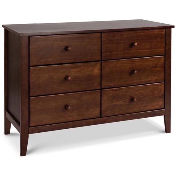 Carter's By DaVinci Morgan Commode Double en Bois à 6 Tiroirs, Couleur Espresso