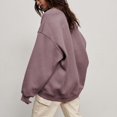 thumbnail image 4 of Timegard Sweat-Shirt Surdimensionné pour Femmes Col Rond Épaule Tombante Pull Automne Hiver Basique Décontracté, 4 of 9