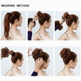 thumbnail image 3 of Elegant Woman Donut Ponytail Synthetic Hair Pieces and Buns Big Hair Messy Dish Hair Bun Ponytail Extensions Chignon, 3 of 6