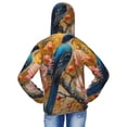 thumbnail image 4 of Xecao Bluebird Blossom Elegance Print Fishing Shirts for teenager Long Sleeve UV Sun Protection Hoodie with Zipper Outdoor Hiking Shirts-XX-Large, 4 of 7