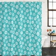 thumbnail image 2 of Turquoise Flowers Bathroom Shower Curtains with 12 Hooks Polyester Waterproof Shower Curtain for Stalls and Bathtubs Summer Botanical Blossom Floral Decorative Bathroom Privacy Curtain 36x72 Inches, 2 of 9