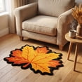 thumbnail image 4 of Fall Maple Leaf Shaped Doormat 23.6x17.7in - Non-Slip Entryway Rug for Kitchen Front Door Thanksgiving Harvest Decor, 4 of 6