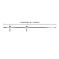 thumbnail image 6 of VEVOR 8FT Sliding Barn Door Hardware Kit, 330 LBS Weight Capacity, Compatible with 42 to 48 Inches Width & 1-3/8 to 1-3/4 Inches Thickness Single Sliding Barn Door,J-shape, 6 of 9