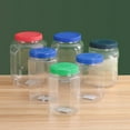 thumbnail image 5 of VGFVFSKGA Plastic Clear Canister with Twist-Top Lid Screw Top Food Storage Container Ziploc Containers with Screw on Lid for Candy Nuts Wide-Mouth Refillable Storage Containers Food Storage Container, 5 of 5