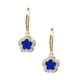 thumbnail image 3 of Aretes de gancho con circonias y chapa de oro 18k ZVEZDA Lapislazuli, 3 of 3