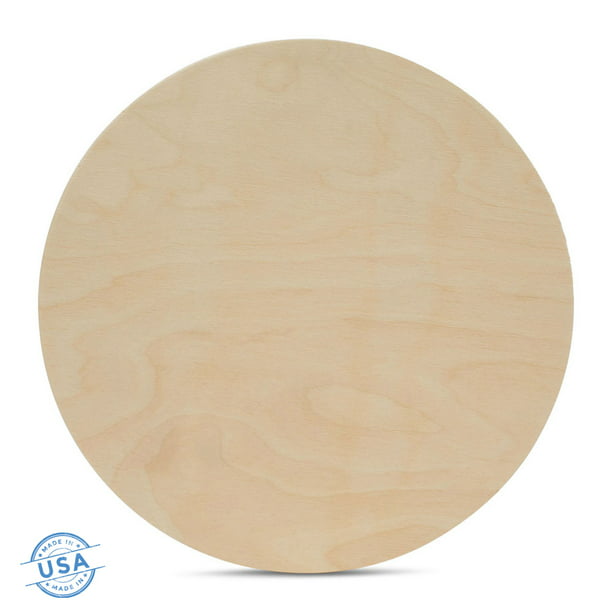 Wood Circles 18 Inch 1 2 Thick, Unfinished Round Table Top 360