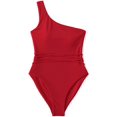 thumbnail image 1 of Women's Bathing Suits One Shoulder One Piece Swimsuits Monokini, 1 of 6